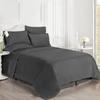AHJ Beddings Luxurious 1000 Thread Count Twin Size 8 Piece Bed in a Bag (500GSM Fiber Fill Comforter, 17" Deep Pocket Sheet Set and Bed Skirt) 100% Egyptian Cotton - Elephant Grey Solid view 2