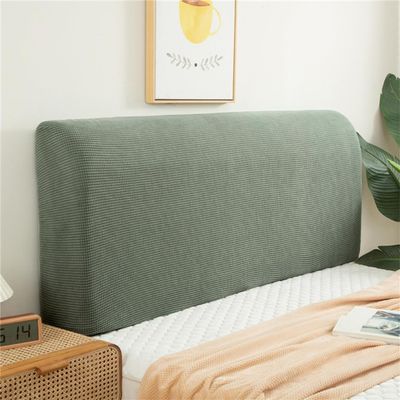 ZEaink Double/Single Bed Headboard Cover Velvet Padded Bed Headboard Slipcover Super King Size Small Bed Protector Slipcover for Bed Headboard Dustproof Decoration (Color : Green, Size : 120cm/47in)