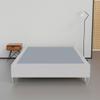 Greaton, 15-Inch Premium Vinyl Material Wood Box Spring/Bed Frame, Durable, Stylish, Multi Colour Options and Comfortable Foundation with Acrylic Legs, Queen, White view 1