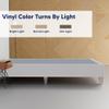 Greaton, 15-Inch Premium Vinyl Material Wood Box Spring/Bed Frame, Durable, Stylish, Multi Colour Options and Comfortable Foundation with Acrylic Legs, Queen, White view 4