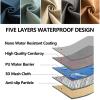 Corduroy Couch Cushion Covers for Sectional Sofa L Shape, Sectional Sofa Cover Soft Slipcover Replacement for L Shaped Sofa with Waterproof Membrane, Washable Furniture Protector, 90x120cm(35x47in) view 2