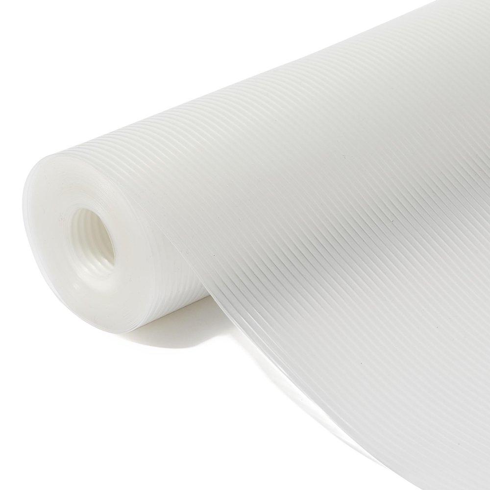 BINO | Kitchen Shelf Liner | Non Adhesive Shelf Liners for Kitchen Cabinets | Liners for Cabinets | Drawer Liner | Non Slip Roll (Ribbed - Clear)