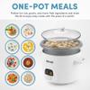 AROMA Rice Cooker, 3-Cup (Uncooked) / 6-Cup (Cooked), Small Rice Cooker, Oatmeal Cooker, Soup Maker, Auto Keep Warm, 1.5 Qt, White, ARC-393NG view 3