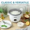 AROMA Rice Cooker, 3-Cup (Uncooked) / 6-Cup (Cooked), Small Rice Cooker, Oatmeal Cooker, Soup Maker, Auto Keep Warm, 1.5 Qt, White, ARC-393NG view 4
