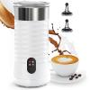 HERILIOS Electric Milk Frother, 4-in-1 Automatic, White, Stainless Steel, 240 ml, Modern Style, Auto Shut Off view 1
