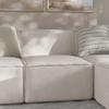 BizChair Fabric Middle Chair Module for Sectional Sofa, Customizable Modular Couch Armless Middle Seat, Cream view 1