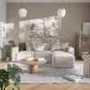BizChair Fabric Middle Chair Module for Sectional Sofa, Customizable Modular Couch Armless Middle Seat, Cream view 2