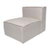 BizChair Fabric Middle Chair Module for Sectional Sofa, Customizable Modular Couch Armless Middle Seat, Cream view 4
