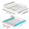 KIKIBRO Expandable Pull Out Drawer Cabinet Organizer, Adjustable Width Bottom-Mounted Slide Out Storage Shelves for Cabinets, Required Cabinet Size (14.16"~24.36", D17.3"), 1 Pack, Stainless Steel view 3