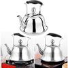 Stainless Steel Whistling Tea Kettle Stainless Steel Whistling Kettle Stove Camping Kettle With Insulation Handle Safe Induction Gas Hob Teapot For Stove Induction Stove Copper ( Color : A , Size : 1L view 2