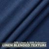 Fcosie Navy Blue Extra Long Natural Linen Curtains 120 Inches Long Pinch Pleated Curtains Room Darkening Curtains Tall Drapery High Ceiling Curtains for Living Room Bedroom, 50" W x 120" L, 2 Panels view 3