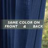 Fcosie Navy Blue Extra Long Natural Linen Curtains 120 Inches Long Pinch Pleated Curtains Room Darkening Curtains Tall Drapery High Ceiling Curtains for Living Room Bedroom, 50" W x 120" L, 2 Panels view 4