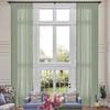 Fcosie Pale Blue Extra Long Natural Linen Curtains 120 Inches Long Pinch Pleated Curtains Room Darkening Curtains Tall Drapery High Ceiling Curtains for Living Room Bedroom, 50" W x 120" L, 2 Panels view 1