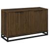 Coaster Home Furnishings - Ryatt - 4-Door Engineered Wood Accent Cabinet with Fluted Design, Two Shelves - Transitional Style - Living Room, Entryway & Home Kitchen - Dark Pine - 950393 view 1