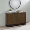 Coaster Home Furnishings - Ryatt - 4-Door Engineered Wood Accent Cabinet with Fluted Design, Two Shelves - Transitional Style - Living Room, Entryway & Home Kitchen - Dark Pine - 950393 view 2