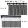 Fcosie Dark Grey Extra Long Natural Linen Curtains 120 Inches Long Pinch Pleated Curtains Room Darkening Curtains Tall Drapery High Ceiling Curtains for Living Room Bedroom, 50" W x 120" L, 2 Panels view 2