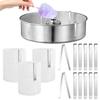 Milkary 3 Set Cotton Candy Mesh and 12pcs Clip Stabilizer Kit, Cotton Candy Machine Supplies Reusable Stainless Steel Clips Candy Making Accessories Compatible Candy Floss Maker view 1