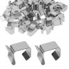 EATAKWARD 100 PCS Hooks, 0.8 Inch Outdoor String Lights Clips Gutter H0.6'' Galvanized Holiday Lighter Roof Hooks Weatherproof Cable Hanger Hooks for Light Kitchen Bathroom Garden view 1
