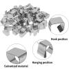 EATAKWARD 100 PCS Hooks, 0.8 Inch Outdoor String Lights Clips Gutter H0.6'' Galvanized Holiday Lighter Roof Hooks Weatherproof Cable Hanger Hooks for Light Kitchen Bathroom Garden view 3