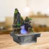 Headery Indoor Waterfall with LED Light and Mist Maker,Square Water Fountains Indoor, Relaxing Landscape Tabletop Fountain Zen Meditation Decoration for Home Office Restaurant view 2