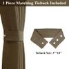 Frelement 120 Inches Extra Long Room Darkening Curtains for High Ceiling Loft Grommet Drapery Polyester Linen Unlined Curtain Panel for Tall Windows, 52" W x 120" L, 1 Panel, Cocoa Creme view 3