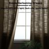 Frelement 120 Inches Extra Long Room Darkening Curtains for High Ceiling Loft Grommet Drapery Polyester Linen Unlined Curtain Panel for Tall Windows, 52" W x 120" L, 1 Panel, Cocoa Creme view 4