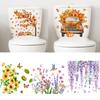 WBQMUNY 5Sheets Fall Thanksgiving Toilet Stickers Self-Adhesive Toilet Lid Stickers Bathroom Wall Sticker Decor Decal view 1