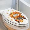 WBQMUNY 5Sheets Fall Thanksgiving Toilet Stickers Self-Adhesive Toilet Lid Stickers Bathroom Wall Sticker Decor Decal view 3