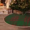 DKJlitter Christmas Tree Skirt, Scottish Clan Menzies Red Green Tartan Xmas Tree Skirts Mat Farmhouse Rustic Xmas Holiday Indoor Party Outdoor Decoration 36 inches view 1