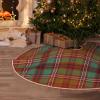 DKJlitter Christmas Tree Skirt, Scottish Clan McCall Tartan Plaid Xmas Tree Skirts Mat Farmhouse Rustic Xmas Holiday Indoor Party Outdoor Decoration 48 inches view 1