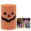 Aerdce Horror Pumpkin Smiley Cylinder Pedestal Table Covers for Halloween Party Plinth Cover Baby Shower Birthday Decoration Banner Studio Photo Props view 1