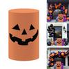 Aerdce Horror Pumpkin Smiley Cylinder Pedestal Table Covers for Halloween Party Plinth Cover Baby Shower Birthday Decoration Banner Studio Photo Props view 4