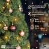 Fencer Wire 6 Feet Premium Full Artificial Pre-lit Christmas Tree w/ 250 Branch Tips Pre-Hinged & Foldable Stand, Holiday Fake Xmas Tree w/ 800 LED Lights for Indoor, Office, Party Decoration view 4