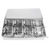 Xcello 8 Grids Seasoning Box,Kitchen Spice Pots,Aluminium Alloy Material with Spoons Premium Quality for Your Kitchen view 1