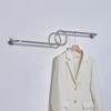 HEBEHO Stylish Wall-Mounted Clothing Rack, Brushed Stainless Steel Clothes Rack, Removable Garment Bar for Hanging Clothes, Space-Saving (Color : Silver, Size : 80cm/31.5in) view 2