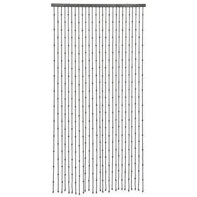 35.5inch x 71inch Black Beaded Curtain Natural Wooden and Bamboo Door Beaded Curtain 27 Strands Doorway Beads String Curtains for Divider Window Hallway Entrance Wall Closet Bedroom Privacy Decor