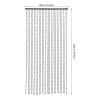 35.5inch x 71inch Black Beaded Curtain Natural Wooden and Bamboo Door Beaded Curtain 27 Strands Doorway Beads String Curtains for Divider Window Hallway Entrance Wall Closet Bedroom Privacy Decor view 2