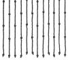 35.5inch x 71inch Black Beaded Curtain Natural Wooden and Bamboo Door Beaded Curtain 27 Strands Doorway Beads String Curtains for Divider Window Hallway Entrance Wall Closet Bedroom Privacy Decor view 3