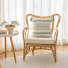 Boho Throw Pillow Covers 18x18 Set of 2 Woven Tufted Farmhouse Pillows Cover with Tassels Textured Striped Cushion Case Neutral Pillow Cases Decorative Pillowcase for Sofa, Couch, Bed, Light Green view 4