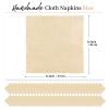 60 Pack Handmade Gauze Cheesecloth Napkins with Fringe,100% Cotton Napkins,Natural Soft Rustic Cotton Dinner Napkins for Wedding Party Event Table Decoration(Beige,16 * 16 Inch) view 3