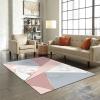 ELLECO Pink Grey White Marble Texture Indoor Area Rugs, Pink Marble Geometry Non-Slip Kids Rug, Upholstery Rug with Non-Slip Backing for Kids Boys Girls Bedroom Living Room Dining Room Study 6ftx9ft view 3