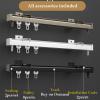 Curtain Track, Ceiling Curtain Track, Aluminium Ceiling Track For Curtains, Room Divider Curtain Rods, Curtain Track Ceiling Mount, Straight Curtain Track Shower Curtain Rail ( Color : Black , Size : view 4