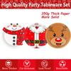 Oigco 100Pcs Christmas Party Supplies Kit - Serves 30 Guests, Including Dinner Plates, Dessert Plates, and Napkins, Perfect for Any Xmas Party Supplies Party Decorations view 4