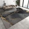 Black Gray Gold Marble Area Rugs, Ink Painting Golden Marble Easy Clean Rug, Soft Non-Skid Carpet Throw Rug for Kids Teen Girls Boys Bedroom Living Room Bathroom Classroom Office 6ftx9ft view 1