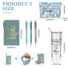 Domensi 6 Pcs Employee Appreciation Gift Set for Women Female Thank You Gift May You Be Proud 20 oz Rustic Marble Sign Tumbler Makeup Bag Journal for Nurse Lady Work Business(Blue) view 2
