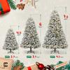 CAPHAUS 4.5 Ft Pre-Lit Snow Flocked Artificial Christmas Tree with 200 LED Lights & 398 Tips, Pre-Hinged Foldable Stand, Fake Xmas Tree for Home, Indoor, Holiday Decor view 3