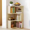 CraftThink Wood Modern Corner Shelves, Corner Bookshelf Stand Bookcase Unit Tall Corner Shelf with Open Back and Multiple Shelves for Living Room Bedroom Home Office, Natural 2-Tier view 4