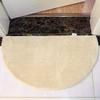 Reyox Soft Plush Half Circle Bathroom Rug, Absorbent Bath Mat, Non Slip Bath Rug, Washable Bathroom Carpet Beige 1.6 x 2.6 Feet view 1