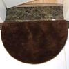 Reyox Soft Plush Half Circle Bathroom Rug, Absorbent Bath Mat, Non Slip Bath Rug, Washable Bathroom Carpet Coffee 2 2.0 x 3.0 Feet view 1