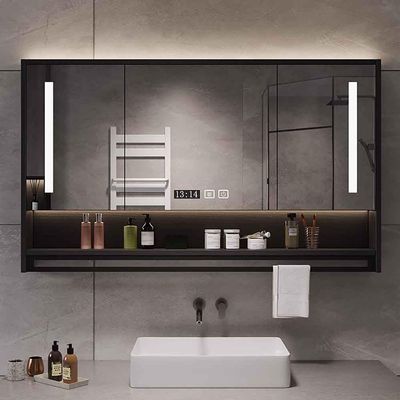 UkewEi Smart Medicine Mirror Cabinet Cool White Bathroom Wall Cabinet Tempered Glass Anti-Fog Medicine Mirror Cabinet Wall Decoration (Color : B, Size : 70CM)